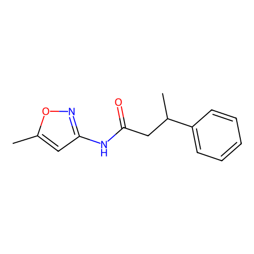 N-(5-methyl-1,2-oxazol-3-yl)-3-phenylbutanamide structure