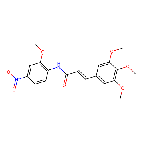 (E)-N-(2-methoxy-4-nitrophenyl)-3-(3,4,5-trimethoxyphenyl)prop-2-enamide structure