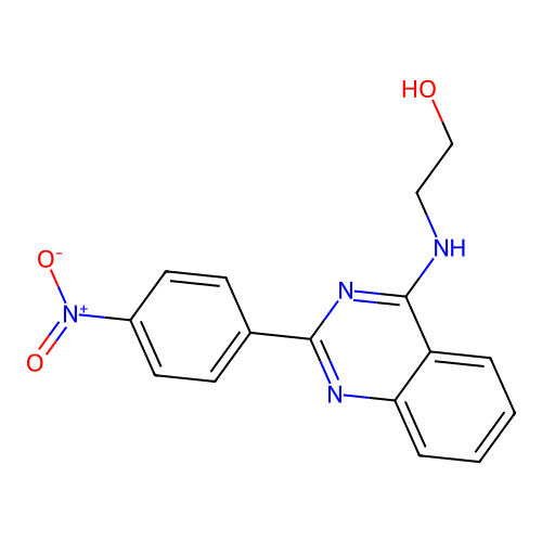 2-((2-(4-Nitrophenyl)quinazolin-4-yl)amino)ethanol structure