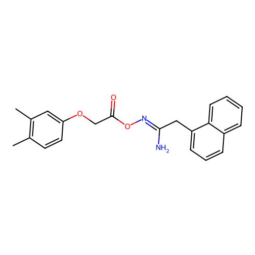 (1Z)-N'-{[(3,4-dimethylphenoxy)acetyl]oxy}-2-(naphthalen-1-yl)ethanimidamide structure