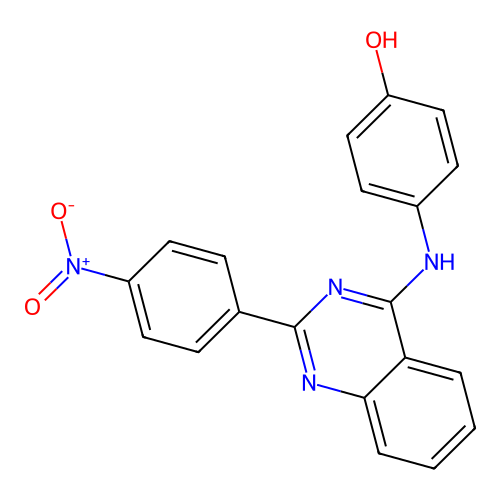 4-{[2-(4-Nitrophenyl)quinazolin-4-yl]amino}phenol structure