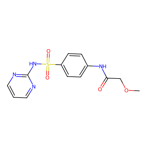 2-methoxy-N-[4-(pyrimidin-2-ylsulfamoyl)phenyl]acetamide structure