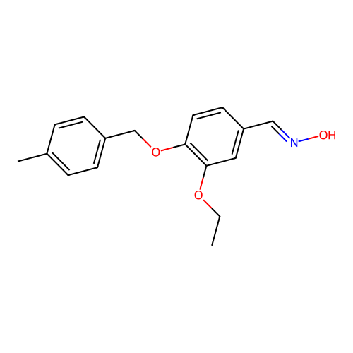 N-[[3-ethoxy-4-[(4-methylphenyl)methoxy]phenyl]methylidene]hydroxylamine structure
