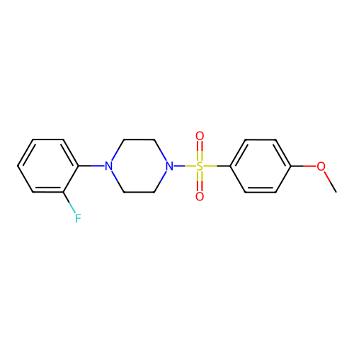 1-(2-Fluorophenyl)-4-[(4-methoxyphenyl)sulfonyl]piperazine structure