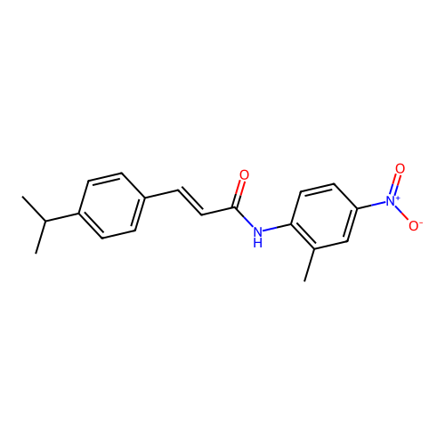 (E)-N-(2-methyl-4-nitrophenyl)-3-(4-propan-2-ylphenyl)prop-2-enamide structure