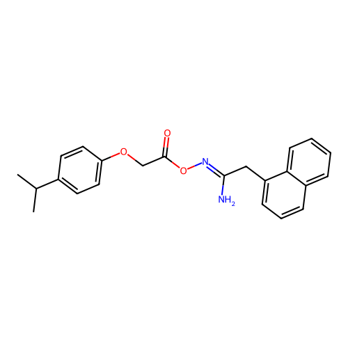 (1Z)-2-(naphthalen-1-yl)-N'-({[4-(propan-2-yl)phenoxy]acetyl}oxy)ethanimidamide structure