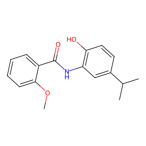 N-(2-hydroxy-5-isopropylphenyl)-2-methoxybenzamide structure