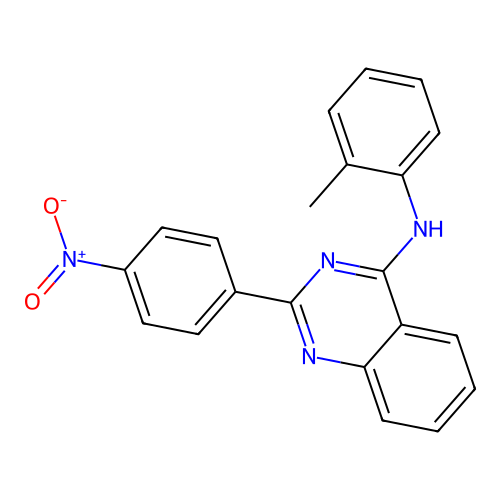 N-(2-methylphenyl)-2-(4-nitrophenyl)quinazolin-4-amine structure