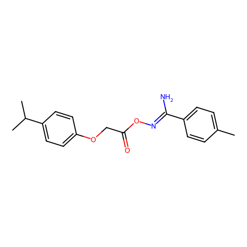 [[Amino-(4-methylphenyl)methylidene]amino] 2-(4-propan-2-ylphenoxy)acetate structure
