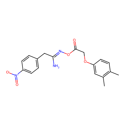 (1Z)-N'-{[(3,4-dimethylphenoxy)acetyl]oxy}-2-(4-nitrophenyl)ethanimidamide structure