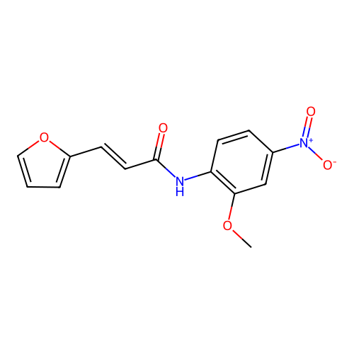 (E)-3-(furan-2-yl)-N-(2-methoxy-4-nitrophenyl)prop-2-enamide structure