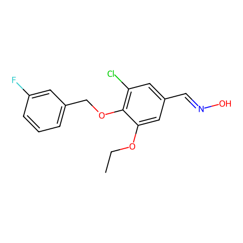 3-Chloro-5-ethoxy-4-(3-fluoro-benzyloxy)-benzaldehyde oxime structure