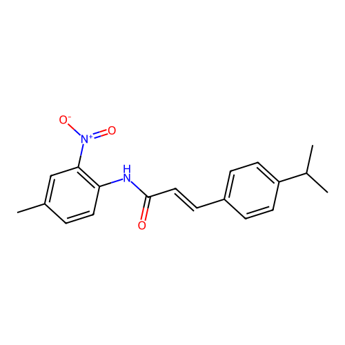(E)-N-(4-methyl-2-nitrophenyl)-3-(4-propan-2-ylphenyl)prop-2-enamide structure