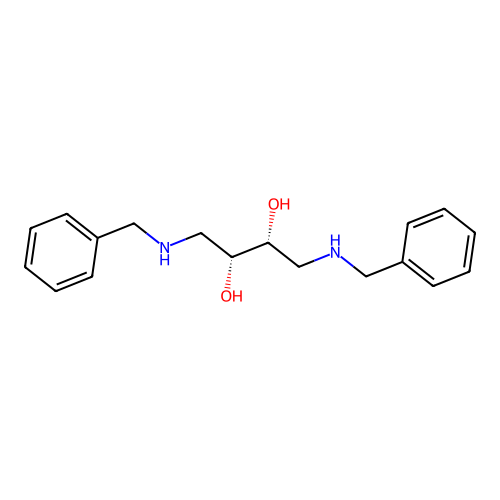 (2R,3R)-1,4-bis(benzylamino)butane-2,3-diol structure