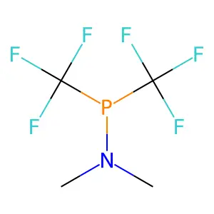 Phosphinous amide, N,N-dimethyl-P,P-bis(trifluoromethyl)- structure
