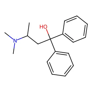 1,1-Diphenyl-3-dimethylaminobutane-1-ol structure