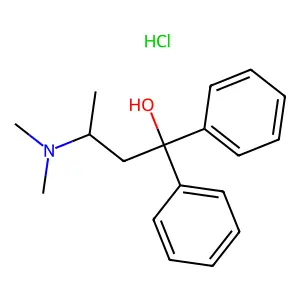 3-(Dimethylamino)-1,1-diphenylbutan-1-ol--hydrogen chloride (1/1) structure