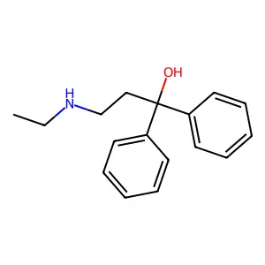 1-Propanol, 1,1-diphenyl-3-(ethylamino)- structure