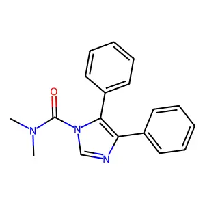 N,N-dimethyl-4,5-diphenylimidazole-1-carboxamide structure