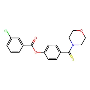 4-(4-Morpholinylcarbothioyl)phenyl 3-chlorobenzoate structure