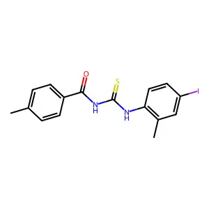 N-[(4-iodo-2-methylphenyl)carbamothioyl]-4-methylbenzamide structure
