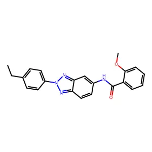 N-[2-(4-ethylphenyl)benzotriazol-5-yl]-2-methoxybenzamide structure