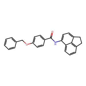 N-(1,2-dihydroacenaphthylen-5-yl)-4-phenylmethoxybenzamide structure