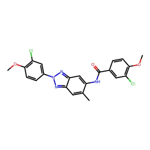 3-chloro-N-[2-(3-chloro-4-methoxyphenyl)-6-methyl-2H-benzotriazol-5-yl]-4-methoxybenzamide structure