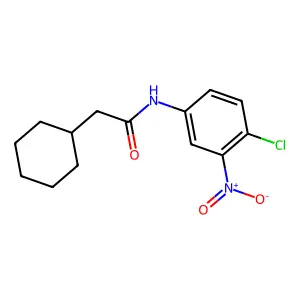 N-(4-chloro-3-nitrophenyl)-2-cyclohexylacetamide structure