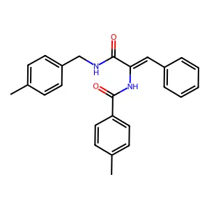 4-methyl-N-[(Z)-3-[(4-methylphenyl)methylamino]-3-oxo-1-phenylprop-1-en-2-yl]benzamide structure