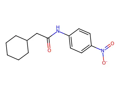 2-cyclohexyl-N-(4-nitrophenyl)acetamide structure