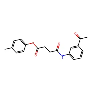 4-Methylphenyl 4-[(3-acetylphenyl)amino]-4-oxobutanoate structure