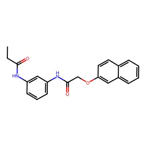 N-(3-{[(naphthalen-2-yloxy)acetyl]amino}phenyl)propanamide structure