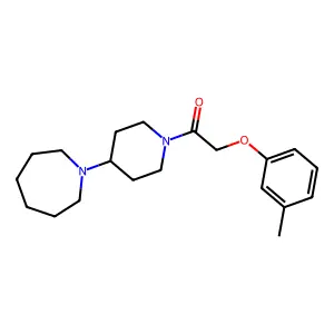 1-[4-(Azepan-1-yl)piperidin-1-yl]-2-(3-methylphenoxy)ethanone structure