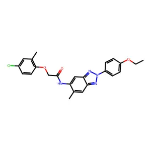 2-(4-chloro-2-methylphenoxy)-N-[2-(4-ethoxyphenyl)-6-methyl-2H-benzotriazol-5-yl]acetamide structure