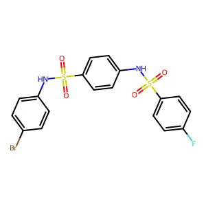 N-(4-bromophenyl)-4-[(4-fluorophenyl)sulfonylamino]benzenesulfonamide structure