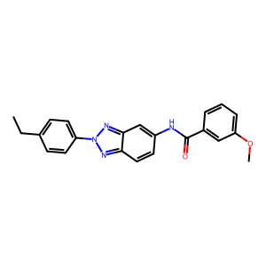 N-[2-(4-ethylphenyl)benzotriazol-5-yl]-3-methoxybenzamide structure