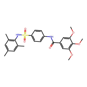N-{4-[(mesitylamino)sulfonyl]phenyl}-3,4,5-trimethoxybenzamide structure