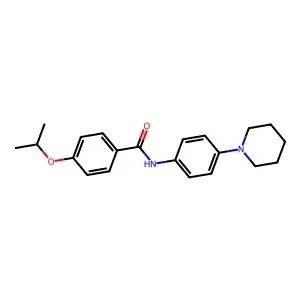 N-(4-piperidin-1-ylphenyl)-4-propan-2-yloxybenzamide structure
