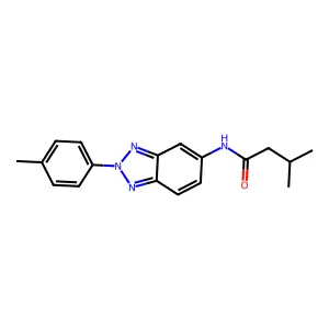 3-methyl-N-[2-(4-methylphenyl)benzotriazol-5-yl]butanamide structure