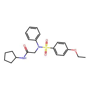 N-cyclopentyl-2-(N-(4-ethoxyphenyl)sulfonylanilino)acetamide structure