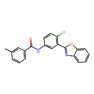 N-[3-(1,3-benzoxazol-2-yl)-4-chlorophenyl]-3-methylbenzamide structure