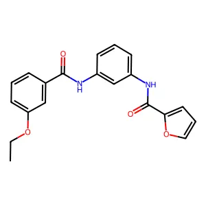 N-{3-[(3-ethoxybenzoyl)amino]phenyl}-2-furamide structure