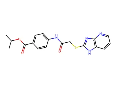 propan-2-yl 4-{[(3H-imidazo[4,5-b]pyridin-2-ylsulfanyl)acetyl]amino}benzoate structure