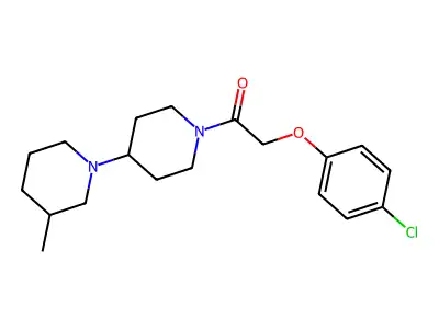 2-(4-Chlorophenoxy)-1-(3-methyl-1,4'-bipiperidin-1'-yl)ethanone structure