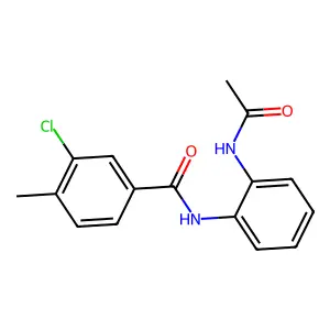 N-(2-acetamidophenyl)-3-chloro-4-methylbenzamide structure