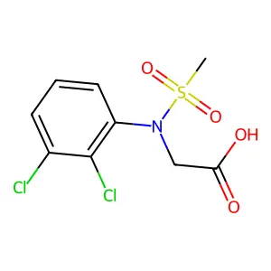 N-(2,3-dichlorophenyl)-N-(methylsulfonyl)glycine structure
