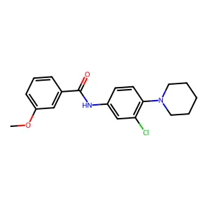 N-(3-chloro-4-piperidin-1-ylphenyl)-3-methoxybenzamide structure