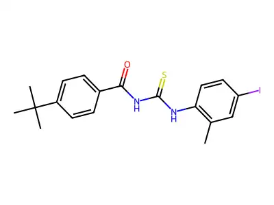 4-tert-butyl-N-[(4-iodo-2-methylphenyl)carbamothioyl]benzamide structure