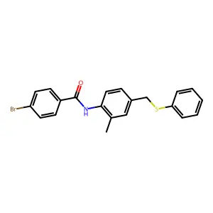 4-bromo-N-[2-methyl-4-(phenylsulfanylmethyl)phenyl]benzamide structure